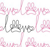 Love Paw DIGITAL Longarm Quilting Pantograph Design by Oh Sew Kute