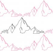 Mountain Scape DIGITAL Longarm Quilting Pantograph Design by Oh Sew Kute