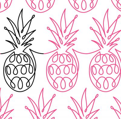 Pineapple DIGITAL Longarm Quilting Pantograph Design by Oh Sew Kute