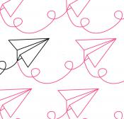 Paper Plane DIGITAL Longarm Quilting Pantograph Design by Oh Sew Kute