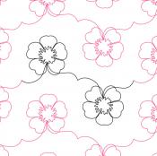 Poppies On A Vine DIGITAL Longarm Quilting Pantograph Design by Oh Sew Kute