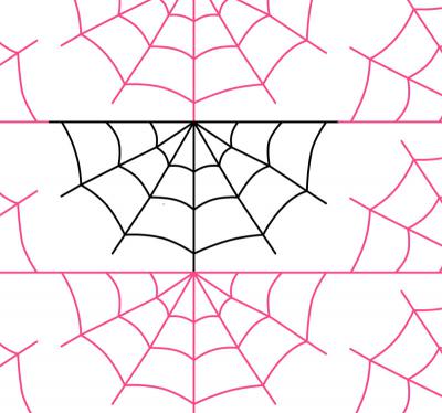 Spiderweb DIGITAL Longarm Quilting Pantograph Design by Oh Sew Kute