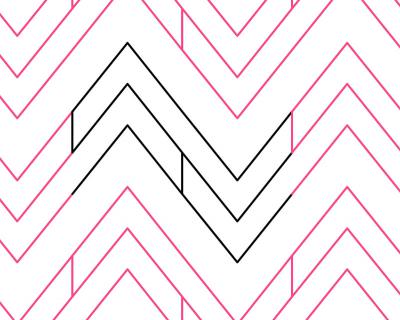 Tiled Chevron DIGITAL Longarm Quilting Pantograph Design by Oh Sew Kute