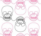 Skull DIGITAL Longarm Quilting Pantograph Design by Oh Sew Kute