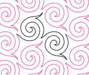 Spiked Swirl DIGITAL Longarm Quilting Pantograph Design by Oh Sew Kute