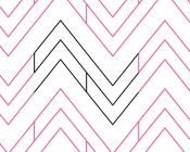 Tiled Chevron DIGITAL Longarm Quilting Pantograph Design by Oh Sew Kute