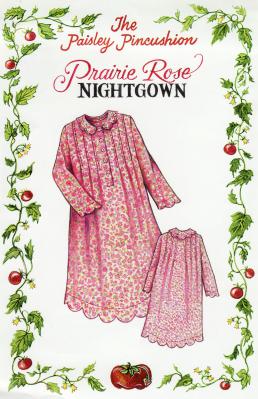 CLOSEOUT - The Prairie Rose Night Gown Child sewing pattern from Paisley Pincushion