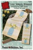 CLOSEOUT...Live Simply Blessed Table Runner sewing pattern from Julie Wurzer Patch Abilities