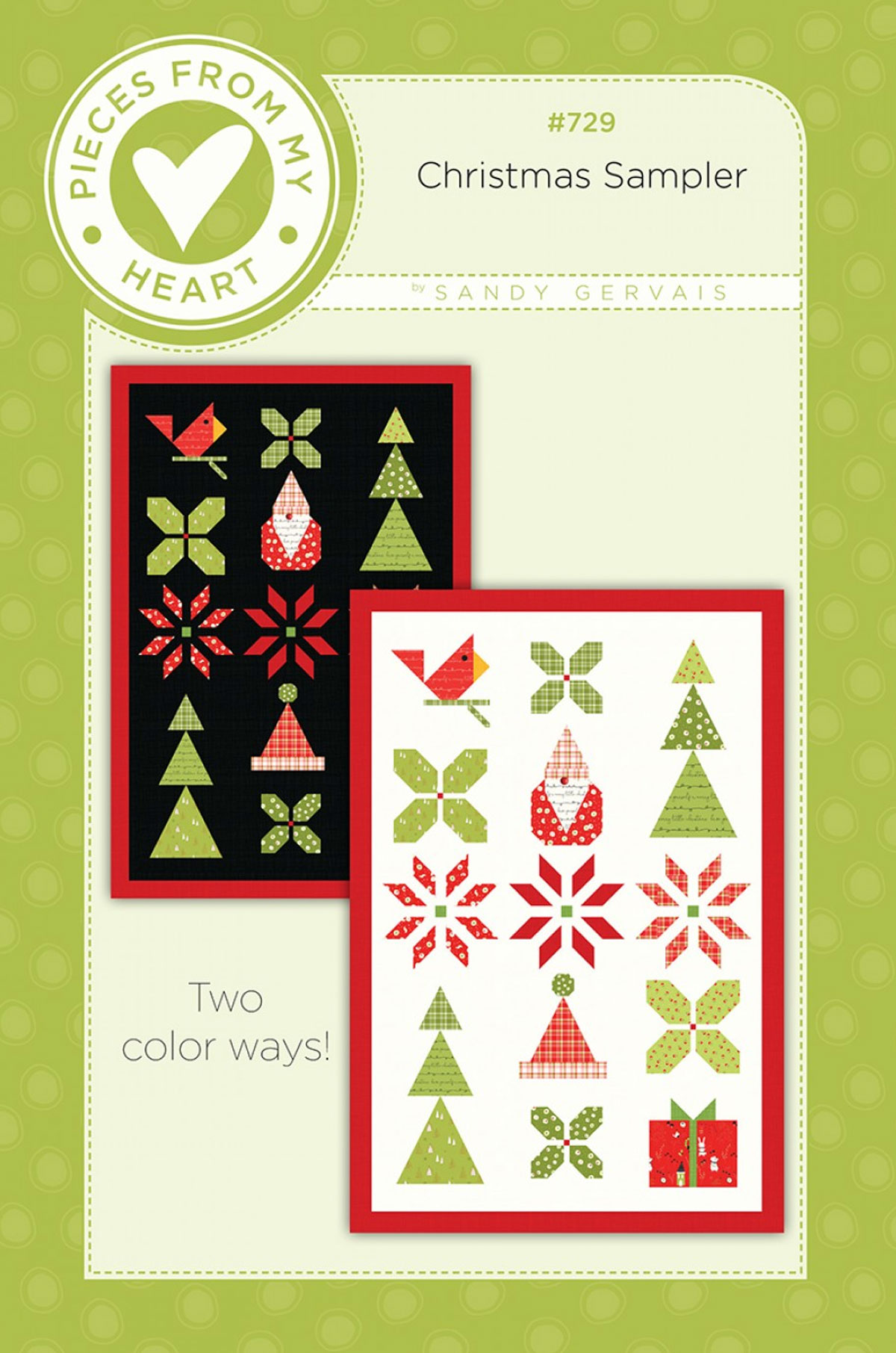 Christmas-Sampler-quilt-sewing-pattern-Pieces-From-My-Heart-front