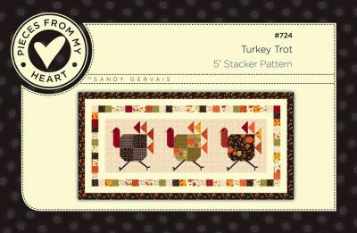 Turkey Trot Table Runner Sewing Pattern from Pieces From My Heart