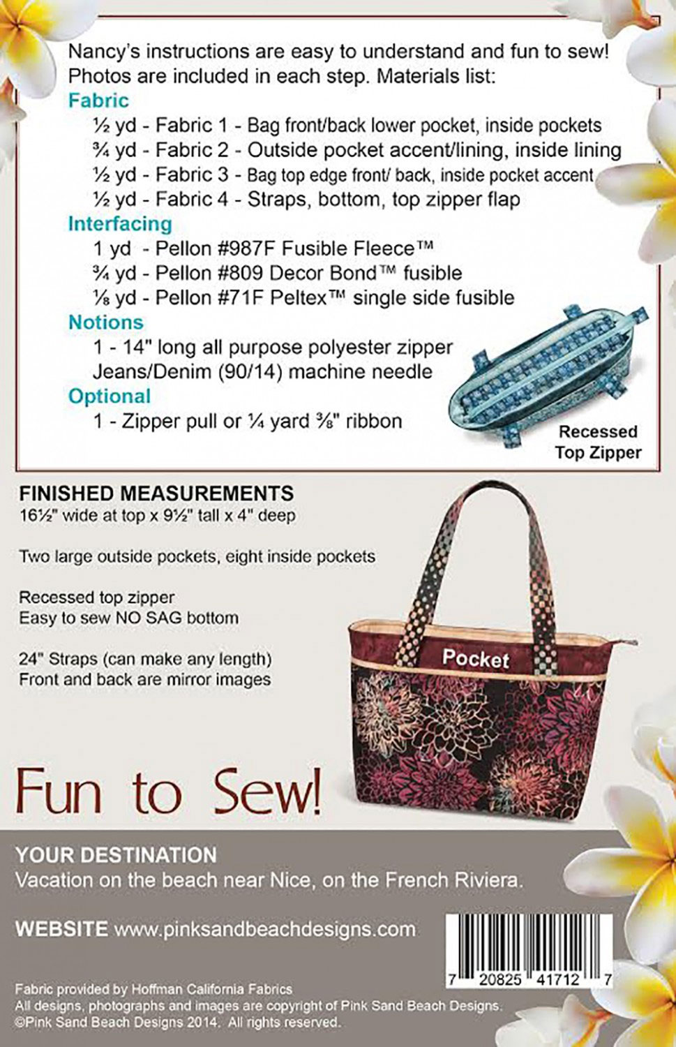 Brentwood-106 Brentwood Bag Kit by Pink Sand Beach Designs