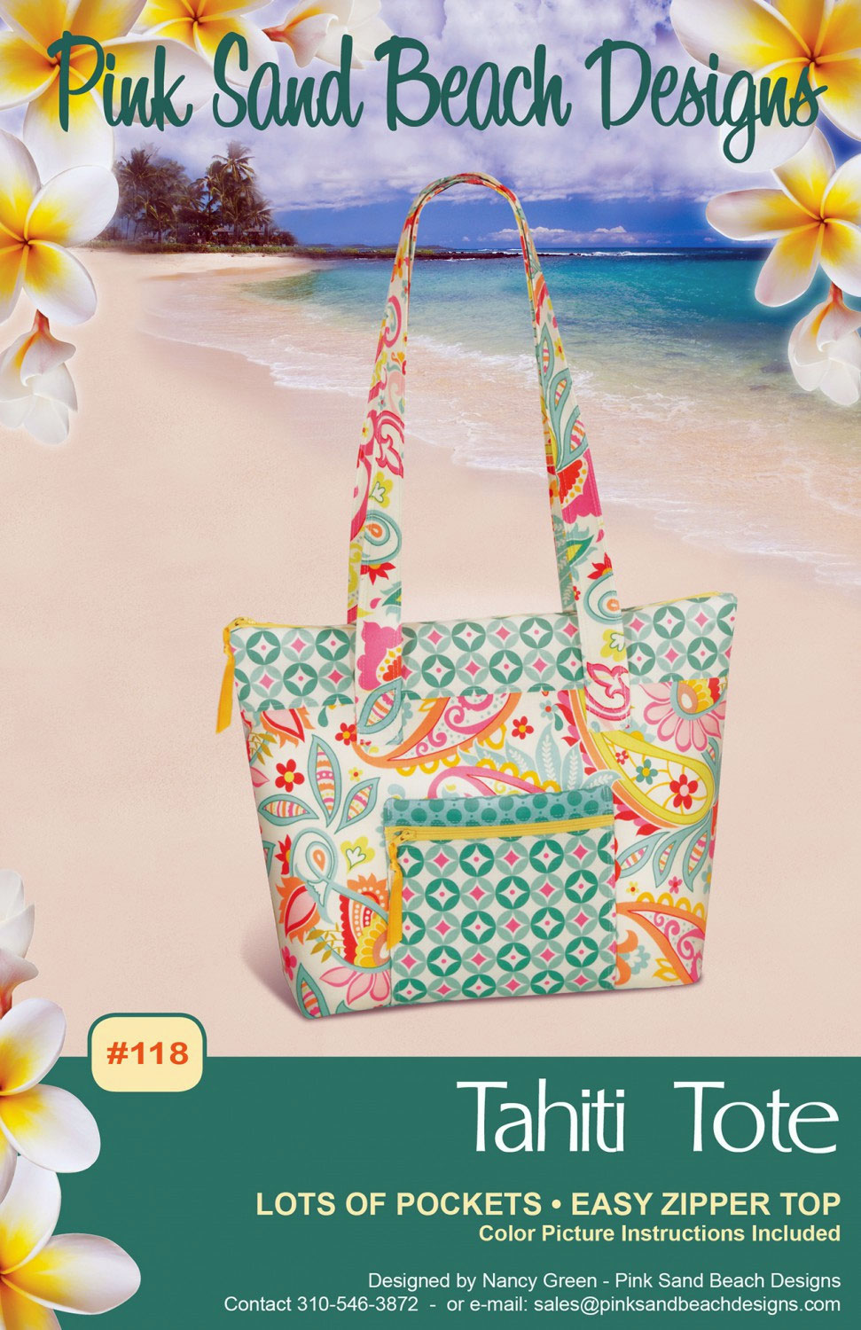 Tahiti-Tote-sewing-pattern-Pink-Sand-Beach-Designs-front