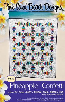 Pineapple Confetti quilt sewing pattern from Pink Sand Beach Designs