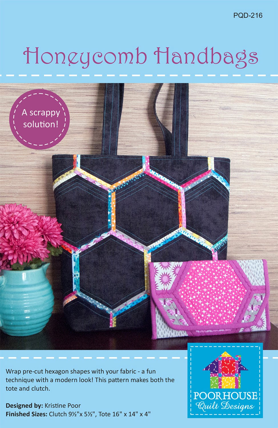 Honeycomb-Handgbags-sewing-pattern-Poorhouse-Designs-front