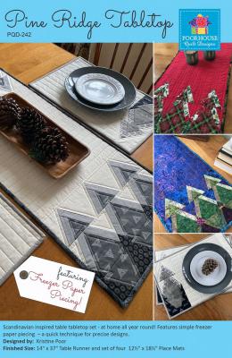 Pine Ridge Table Topper sewing pattern by Poorhouse Quilt Designs