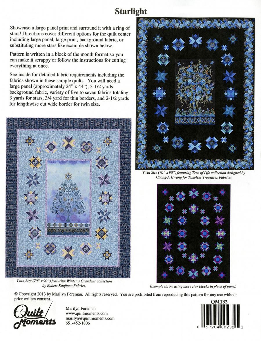 Starlight-quilt-sewing-pattern-Marilyn-Foreman-Quilt-Moments-back