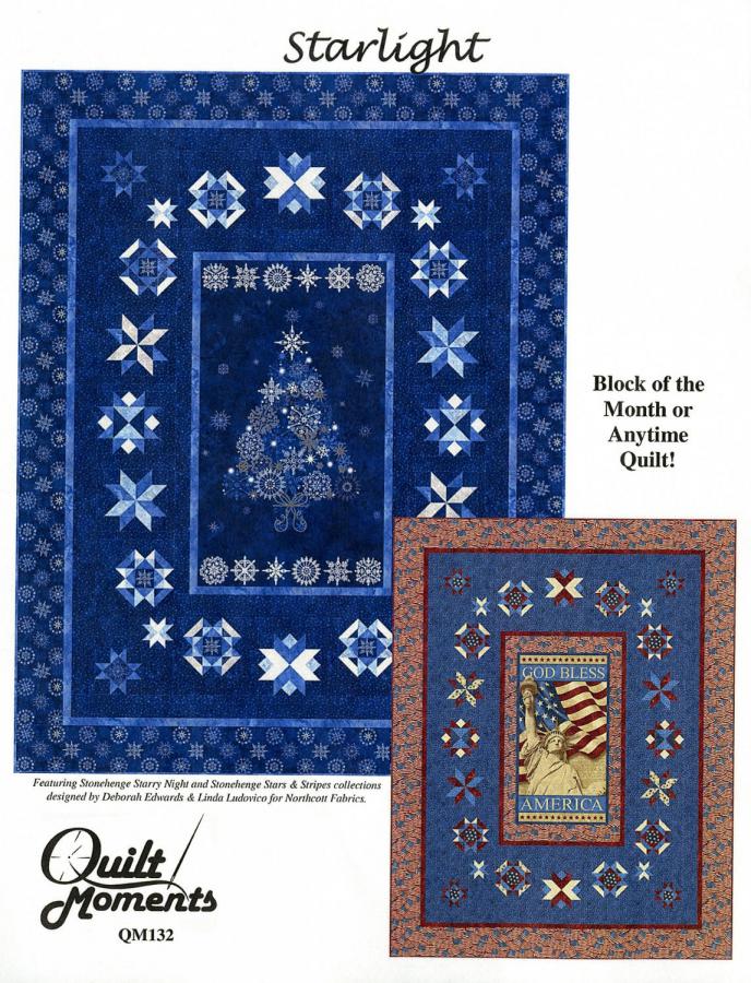 Starlight quilt sewing pattern from Quilt Moments
