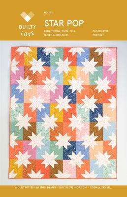 Star Pop quilt sewing pattern from Quilty Love