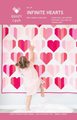 Infinite Hearts quilt sewing pattern from Quilty Love