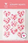 Scrappy Hearts quilt sewing pattern from Quilty Love