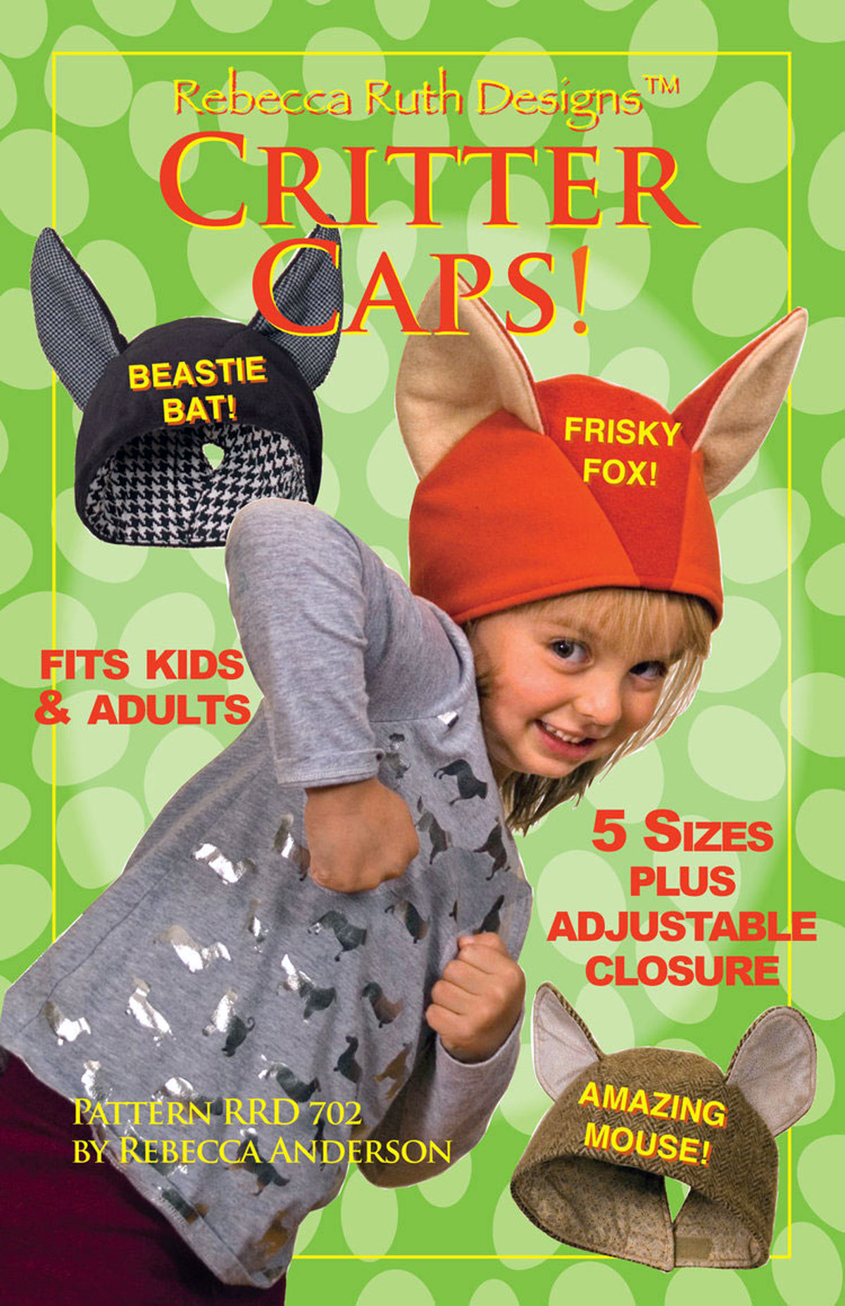 Critter-Caps-sewing-pattern-rebecca-ruth-designs-front