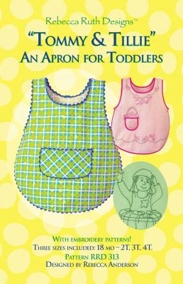 Tommy and Tillie Toddler apron sewing pattern from Rebecca Ruth Designs