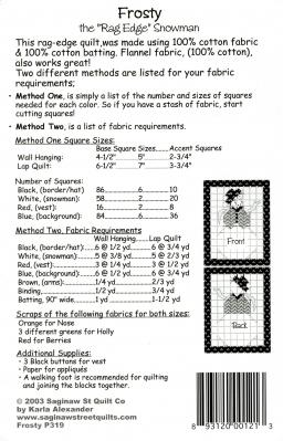 frosty-the-rag-edge-snowman-quilt-sewing-pattern-Saginaw-st-quilts-back