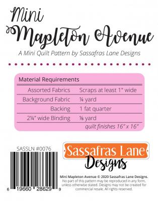 Mini-Mapleton-Aveune-quilt-sewing-pattern-Sassafras-Lane-Designs-back