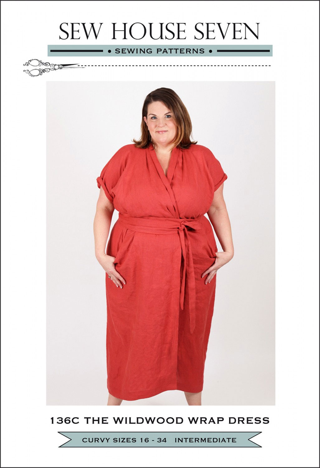 The-Wildwood-Wrap-Dress-Curvy-sewing-pattern-Sew-House-Seven-front
