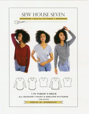 CLOSEOUT - Tabor V Neck Shirt sewing pattern from Sew House Seven