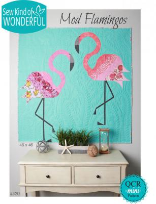 Mod Flamingos quilt sewing pattern from Sew Kind of Wonderful