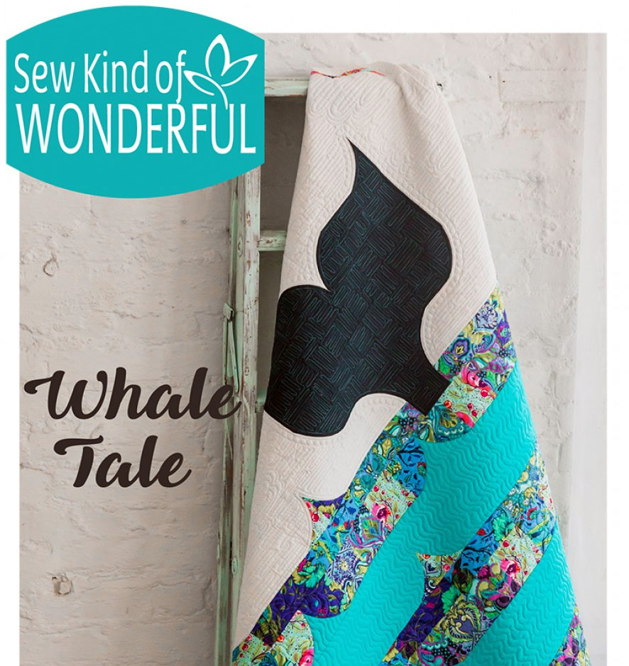 pieced quilt PATTERN by Sew Kind of Wonderful Mini Quick Curve Whale Tale 