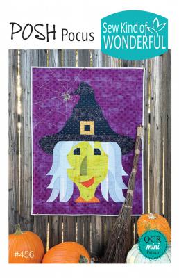 Posh Pocus witch wall hanging/quilt sewing pattern from Sew Kind of Wonderful