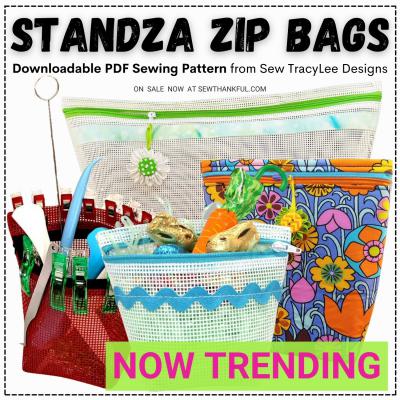 SPOTLIGHT SPECIAL offer expires at 11:59PM ET on Saturday 7/1/2023 - Digital Download - StandZa Zip Bags PDF sewing pattern from Sew TracyLee Designs