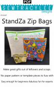 JINGLE BELL SPECIAL - Digital Download - StandZa Zip Bags PDF sewing pattern from Sew TracyLee Designs