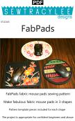 Print - FabPads mouse pads sewing pattern from Sew TracyLee Designs