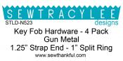 Key Fob Hardware - Gun Metal - 4 Pack from Sew TracyLee Designs 2