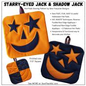 Digital Download - Starry-Eyed Jack HotPads PDF sewing pattern from Sew TracyLee Designs