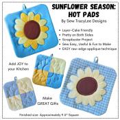 SPOTLIGHT SPECIAL - Digital Download - Sunflower Season: Hot Pads PDF sewing pattern from Sew TracyLee Designs