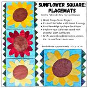 Digital Download - Sunflower Square: Placemats PDF sewing pattern from Sew TracyLee Designs