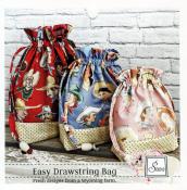 INVENTORY REDUCTION...Easy Drawstring Bag sewing pattern from Sewn Wyoming