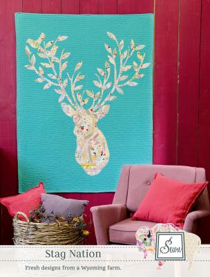 CLOSEOUT - Stag Nation quilt sewing pattern from Sewn Wyoming