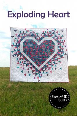 Exploding Heart quilt sewing pattern from Slice of Pi Quilts