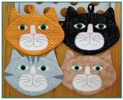 Allie Cats! Pot Holders or Mug Mats sewing pattern by Susie C. Shore Designs 2
