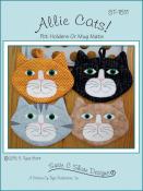 YEAR END INVENTORY REDUCTION - Allie Cats! Pot Holders or Mug Mats sewing pattern by Susie C. Shore Designs