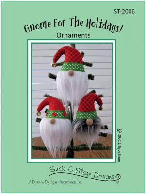 Gnome for the Holidays ornaments sewing pattern by Susie C. Shore Designs