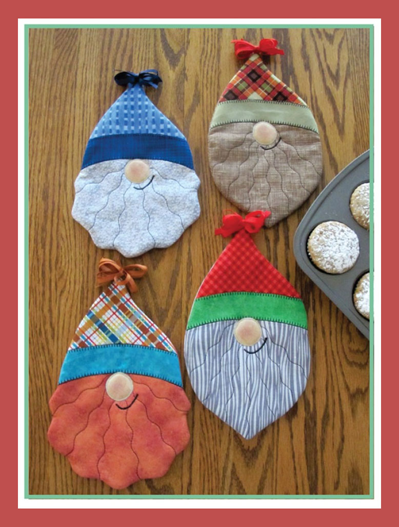 Two Toooo Cute Gnomes Pot Holder Sewing Pattern  Christmas sewing, Sewing  crafts, Fabric crafts