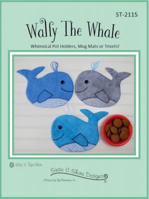 Wally The Whale Pot Holders, Mug Mats or Trivets sewing pattern by Susie C. Shore Designs