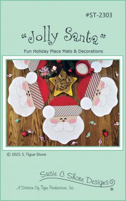 Jolly Santa Place Mats & Holiday Decorations sewing pattern by Susie C. Shore Designs