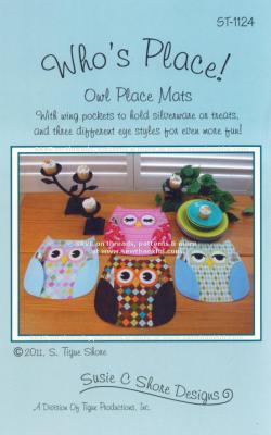 Who's Place! Place Mat sewing pattern by Susie C. Shore Designs